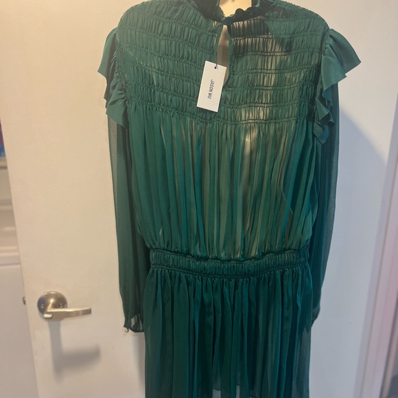 Jason Wu Teal Long Sleeve Dress - Picture 9 of 11